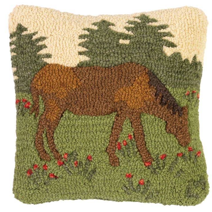 Chandler 4 Corners - Wholesale Throw/Decorative Pillow - Bay Horse 14x14 lumbar pillow farm, horse, gift0
