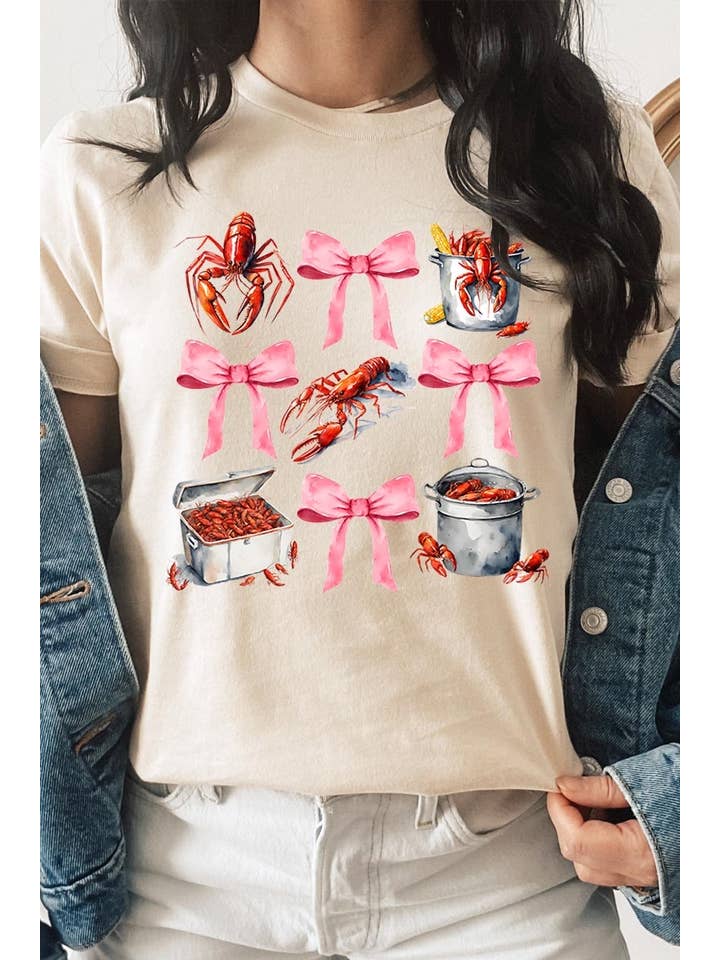 COLORBEAR - Wholesale T-Shirt (Graphic) - Women's - Crawfish Coquette Graphic Tee