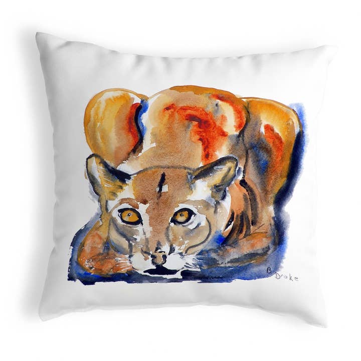 Almohada Cougar para venta al por mayor de Betsy Drake Interiors
