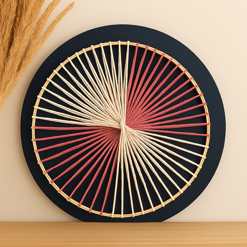 Atelier HM Design - Wholesale Wall Accent - Handwoven wall decoration - Pink and cream2