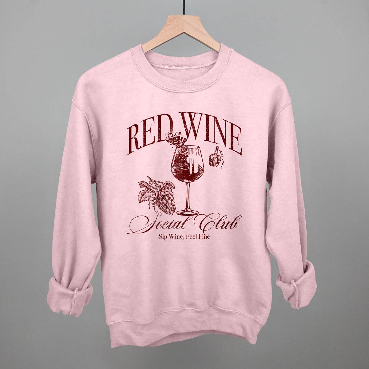 Ivy + Cloth - Vente Sweat-shirt à imprimés – femme - Club social du vin rouge11
