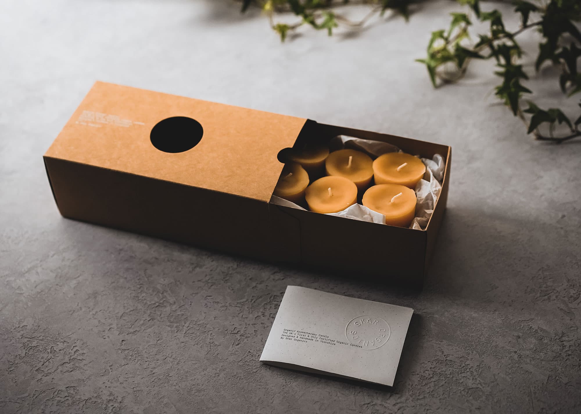 Skär Organics – wholesale Votive candle – Organic Beeswax Votives2