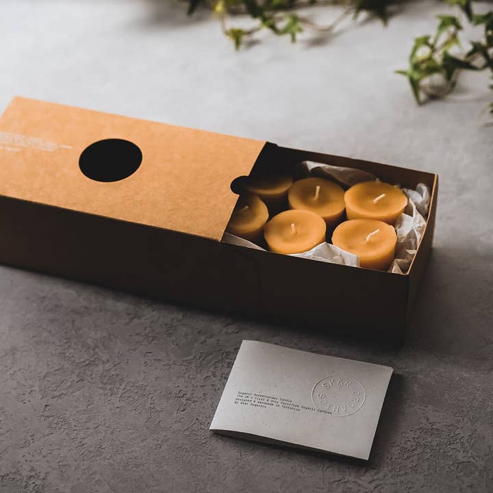 Skär Organics – wholesale Votive candle – Organic Beeswax Votives2