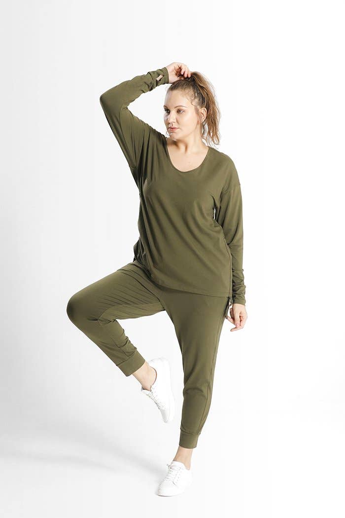 JL Jogger // Army Green for wholesale on Faire4