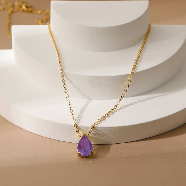 DINAWeb Srls - Wholesale Pendant/Charm Necklace - Sterling Silver 925 Necklace - Amethyst Stone5