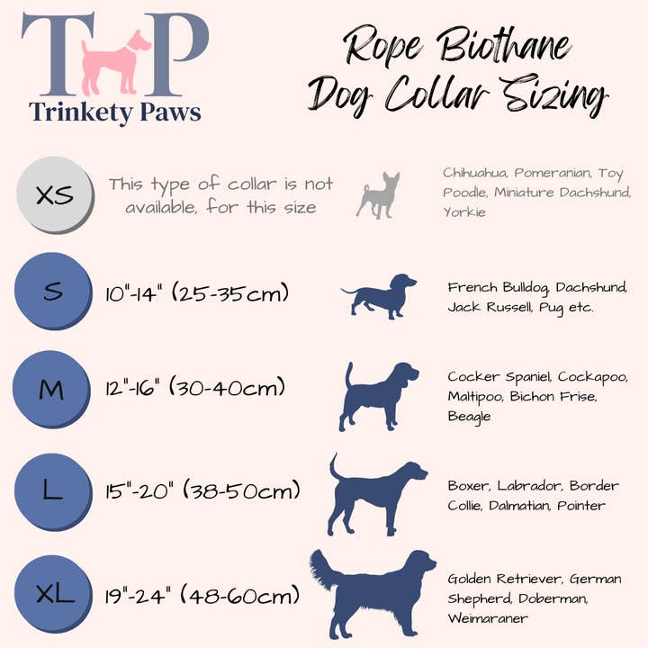 Trinkety Paws - Wholesale Pet collar – Dog - Premium Rope Dog Collar & Lead NAVY & LIGHT BROWN3