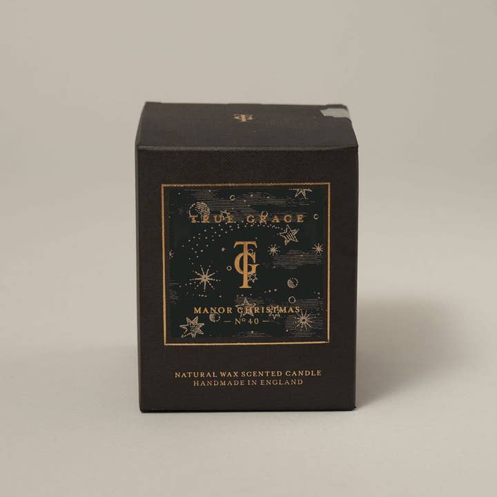 Manor Christmas Classic Candle - Festive, Natural Wax for wholesale by True Grace