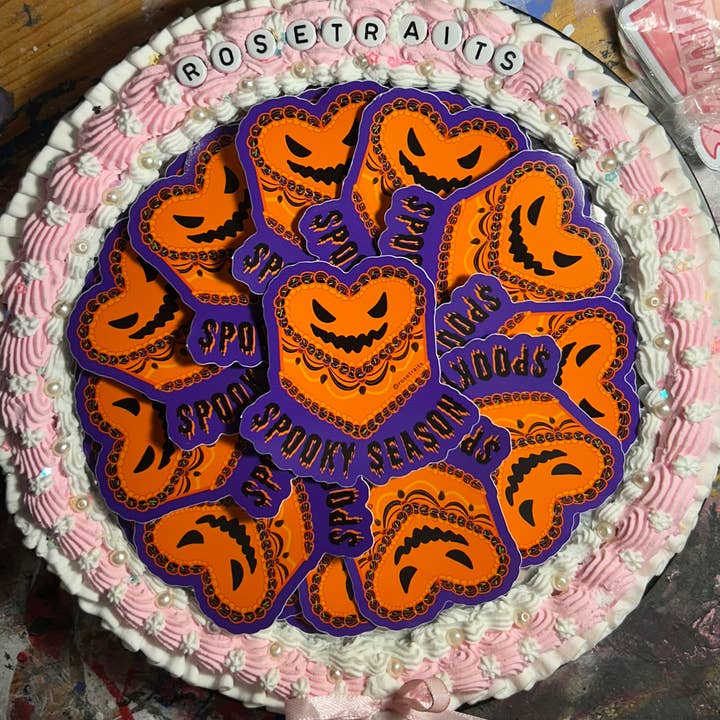 Vintage Cake Spooky Season Sticker for wholesale by Rosetraits