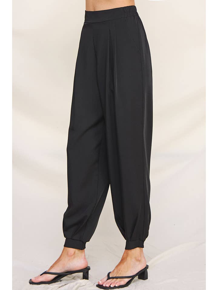 Allie Rose - Wholesale Pants - Women's - Pleated Pull on Jogger Pant