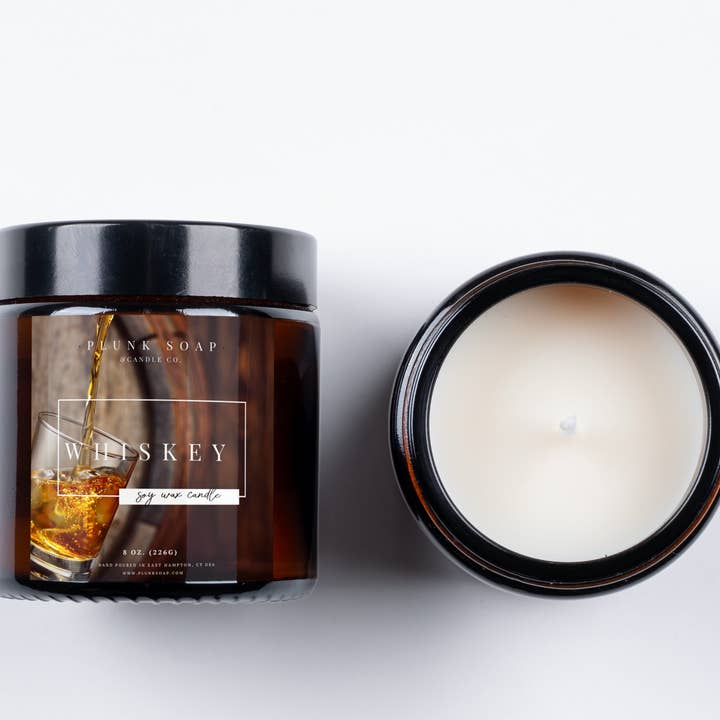 Plunk Soap and Candle Company - Wholesale Jar/Filled Candle - Whiskey Scented Soy Candle2
