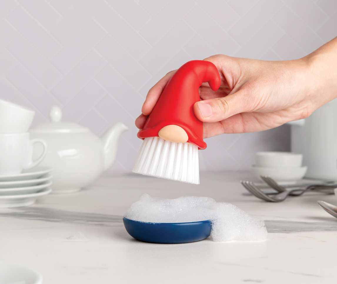OTOTO - Wholesale Cleaning Brush - Beardy Gnome Dish Scrub Brush - Kitchen Gifts1