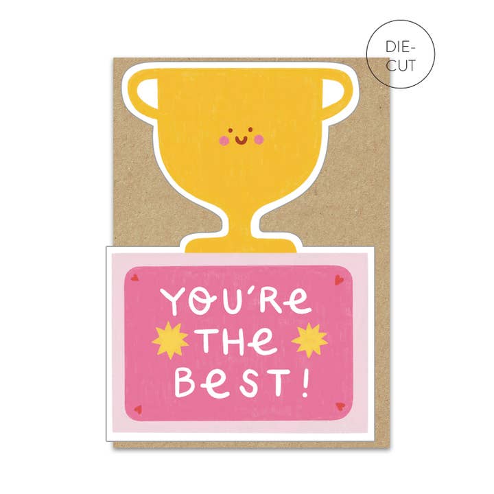 Trophy Congratulations Card | Die-cut Greeting Card for wholesale by Stormy Knight
