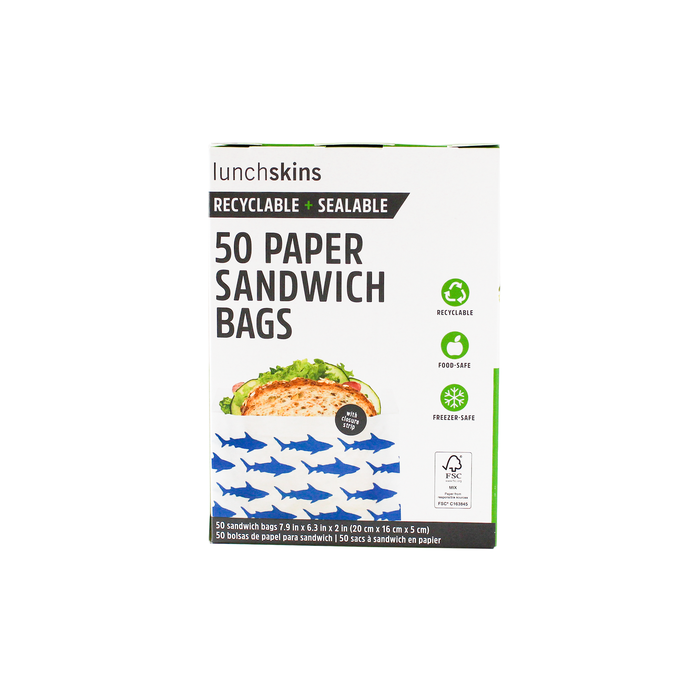 Lunchskins - Wholesale Food Storage Wrap/Bag - Recyclable Sandwich Bags 50ct – Apple Print8