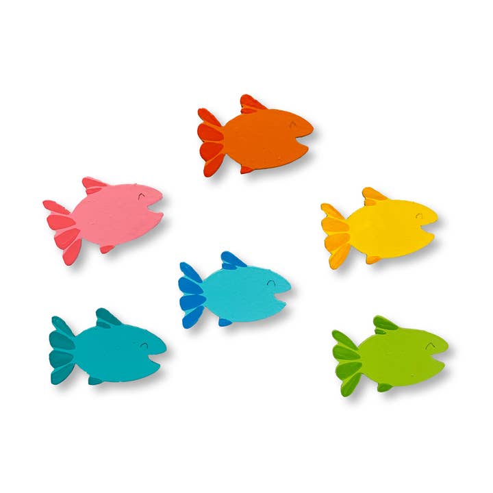 Fish Magnets S/6, Rainbow, Summer Decor for wholesale by Roeda Studio