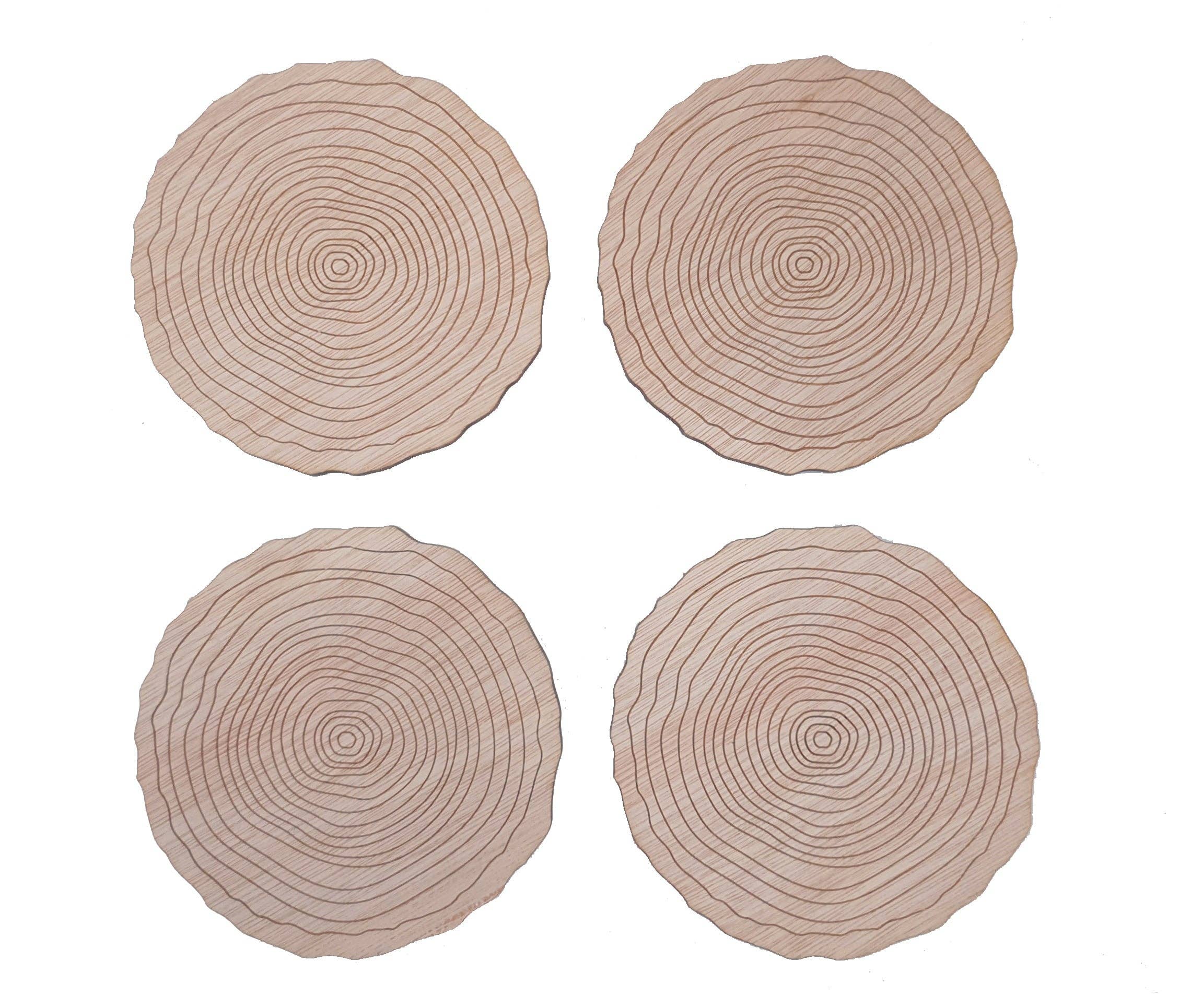 Saw It Loved It - Vente Décorations de table - Tranches de rondins en contreplaqué de 100 mm2