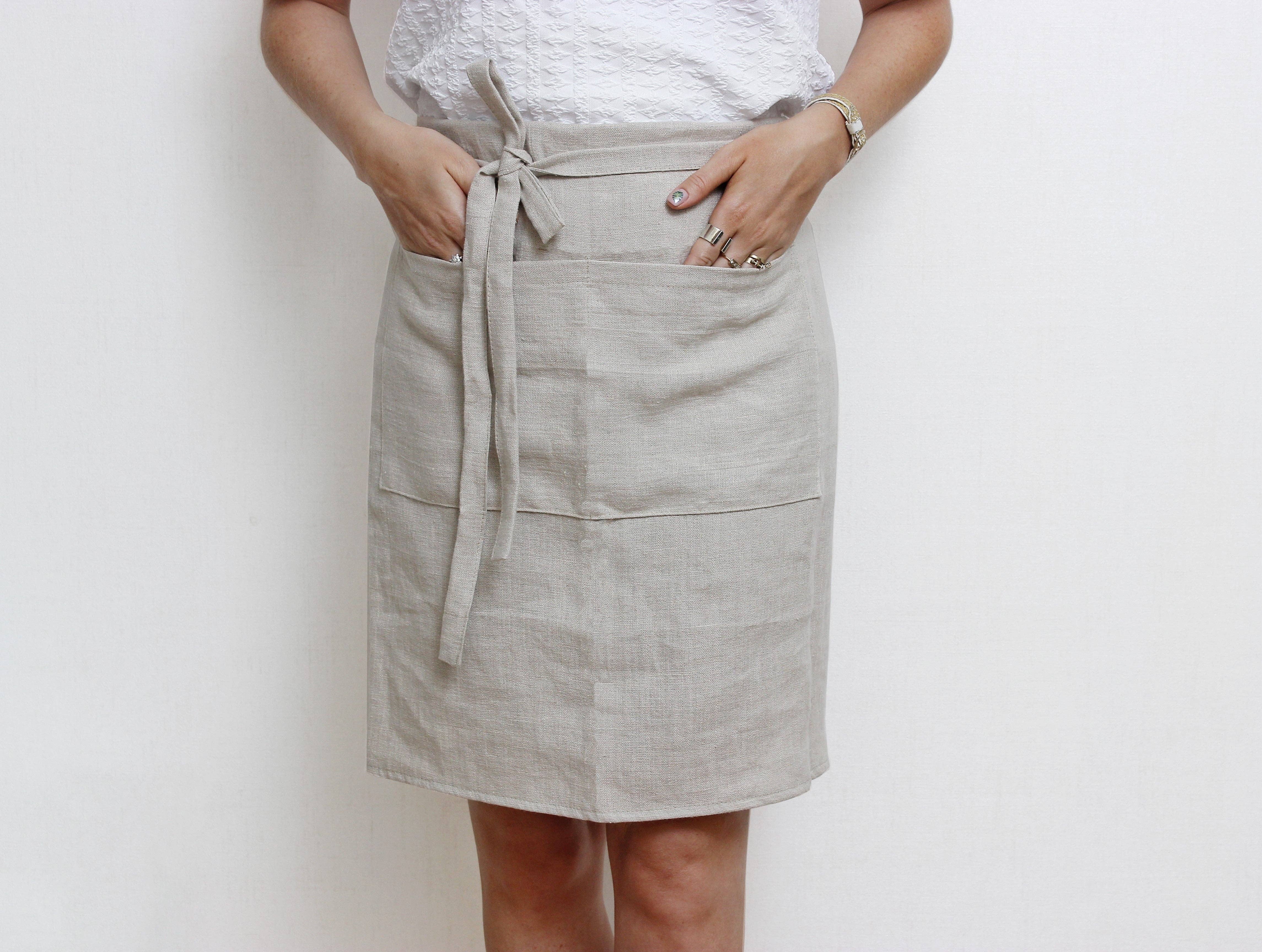 LinenQ - Wholesale Apron - Linen half apron 9