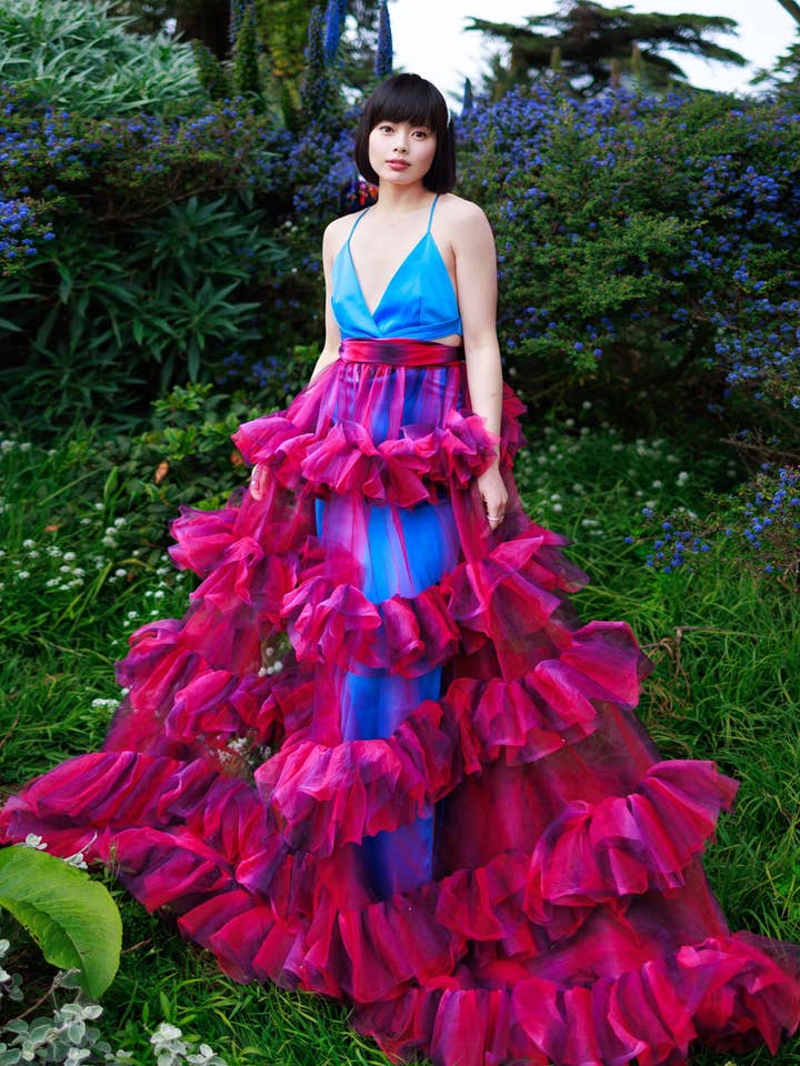 Avery Ombré Tyl Omslagsskørt for engroshandel hos Dimaz