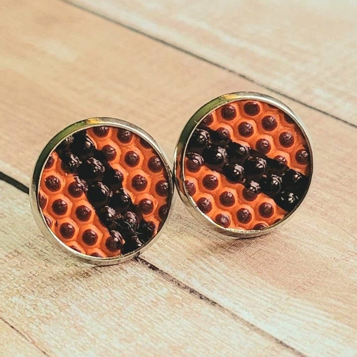 Real Basketball Earrings, Basketball Stud Earrings for wholesale by Home Run Accessories
