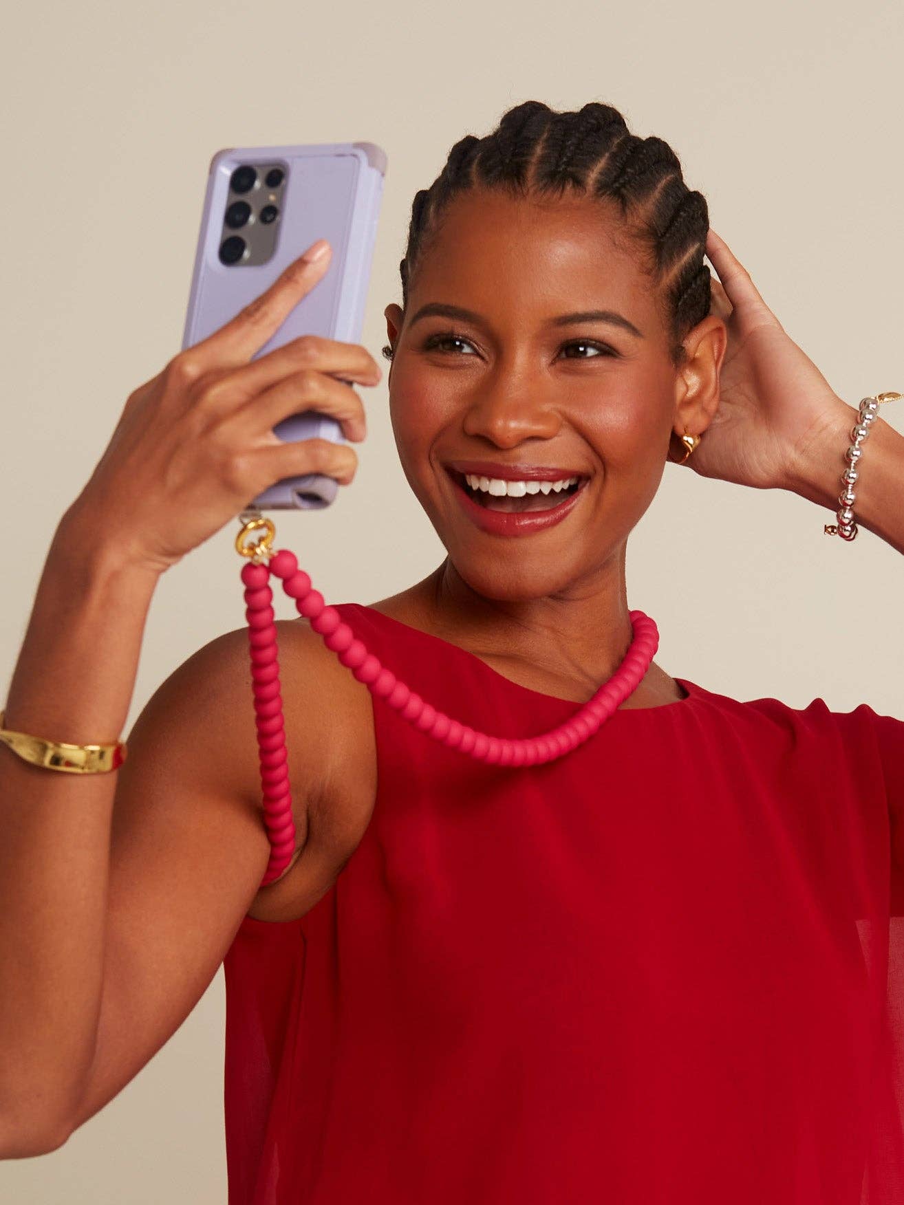 ZENZII Jewelry - Wholesale Beaded/Pearl Necklace - Matte Resin Beaded Crossbody Phone Lanyard19