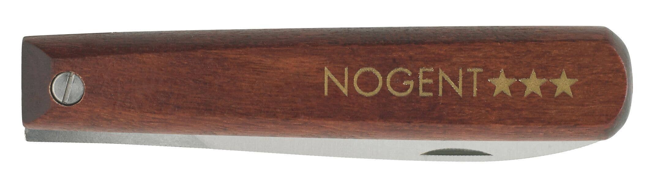 Nogent 3 Étoiles – Faca de mesa por atacado – Faca de bolso dobrável Nogent marrom com lâmina lisa de 8 cm2