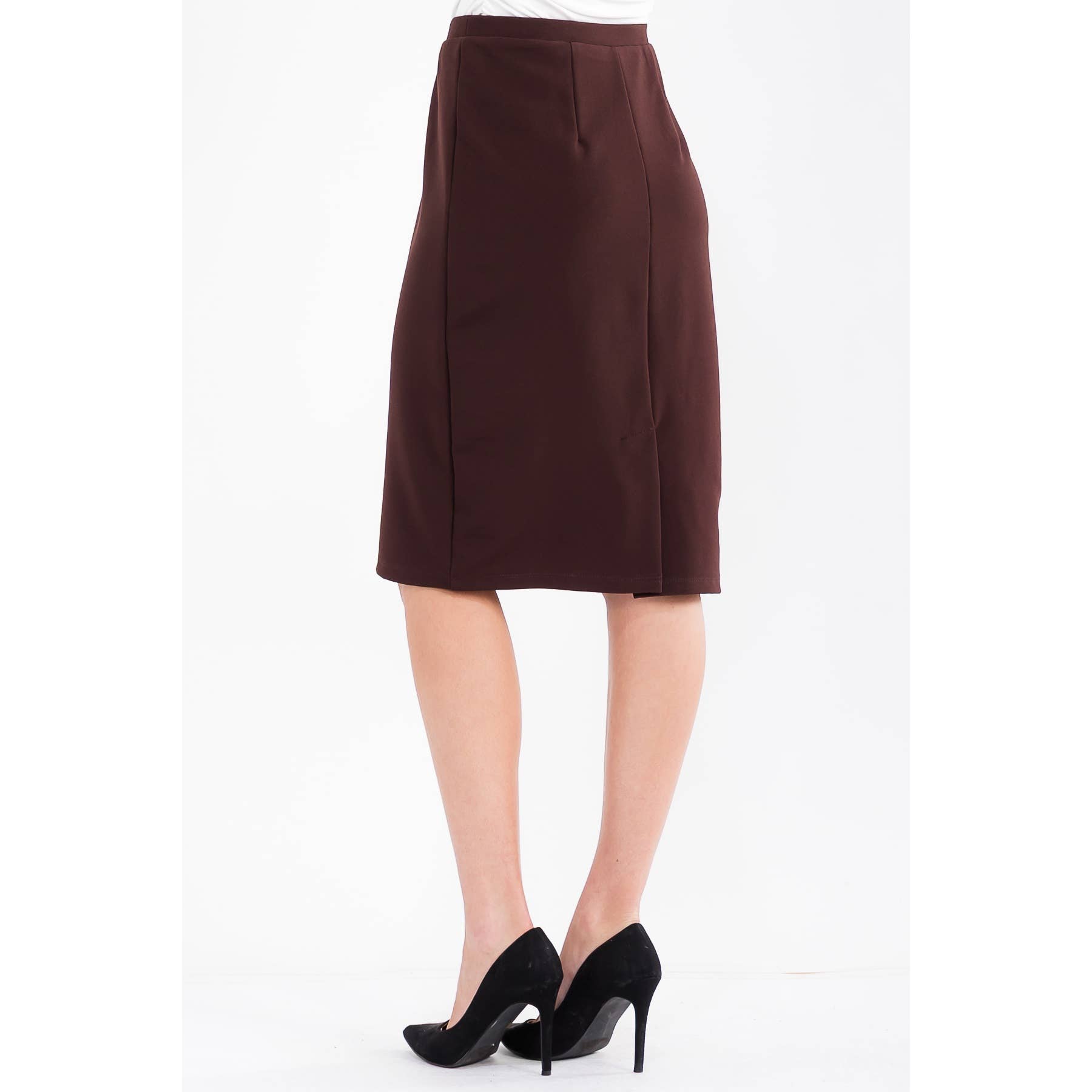 Perseption - Wholesale Skirt - Women's - TEXTURED ELASTIC WAIST MIDI PENCIL SKIRT1