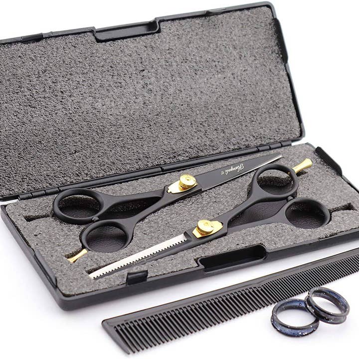 Haryali London – Großhandel Haarscheren – Haryali Friseurscheren-Set, 15,2 cm, Schwarz