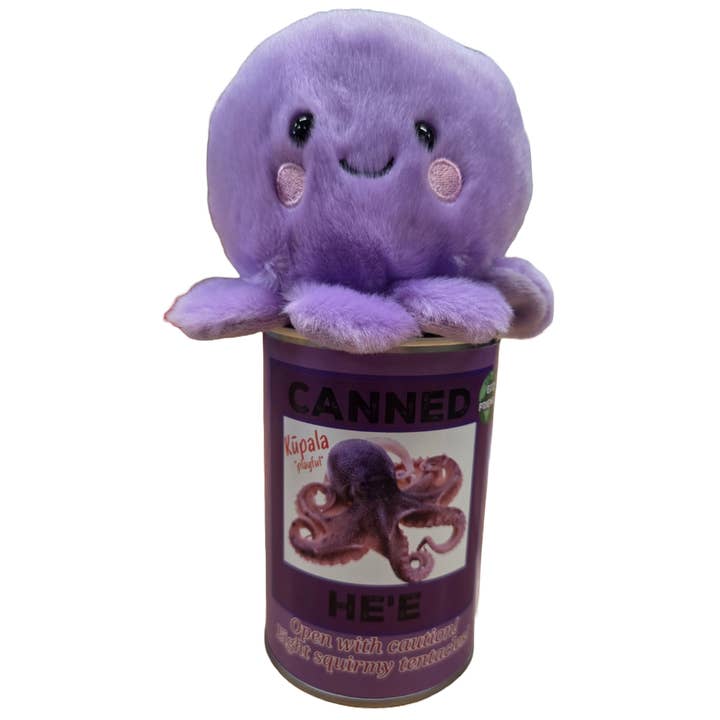 Canned Gifts - Wholesale Stuffed/Plush Toy - Kids & Baby - Hawaiian Canned He'e | Stuffed Octopus Plush w/Jokes