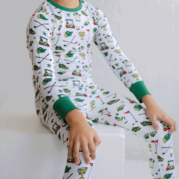 Tailgate Tikes - Wholesale Sleepwear Set - Kids - Golf Two-Piece Pajama Set2