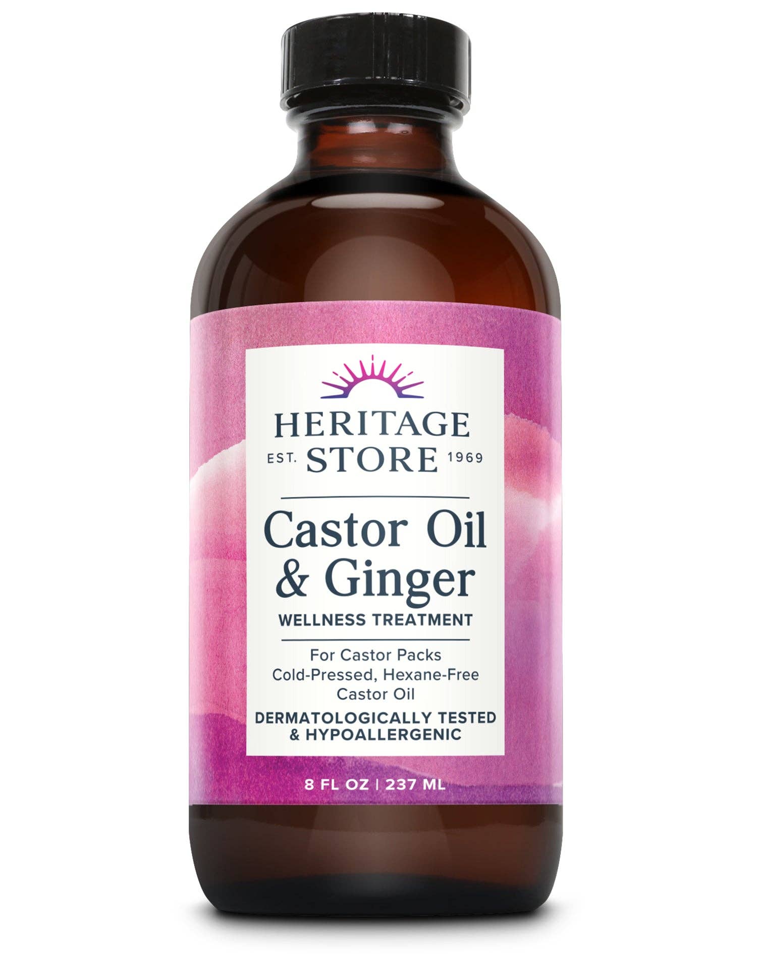 Heritage Store - Wholesale Bath/Body Oil - Castor Oil & Ginger 8 oz0