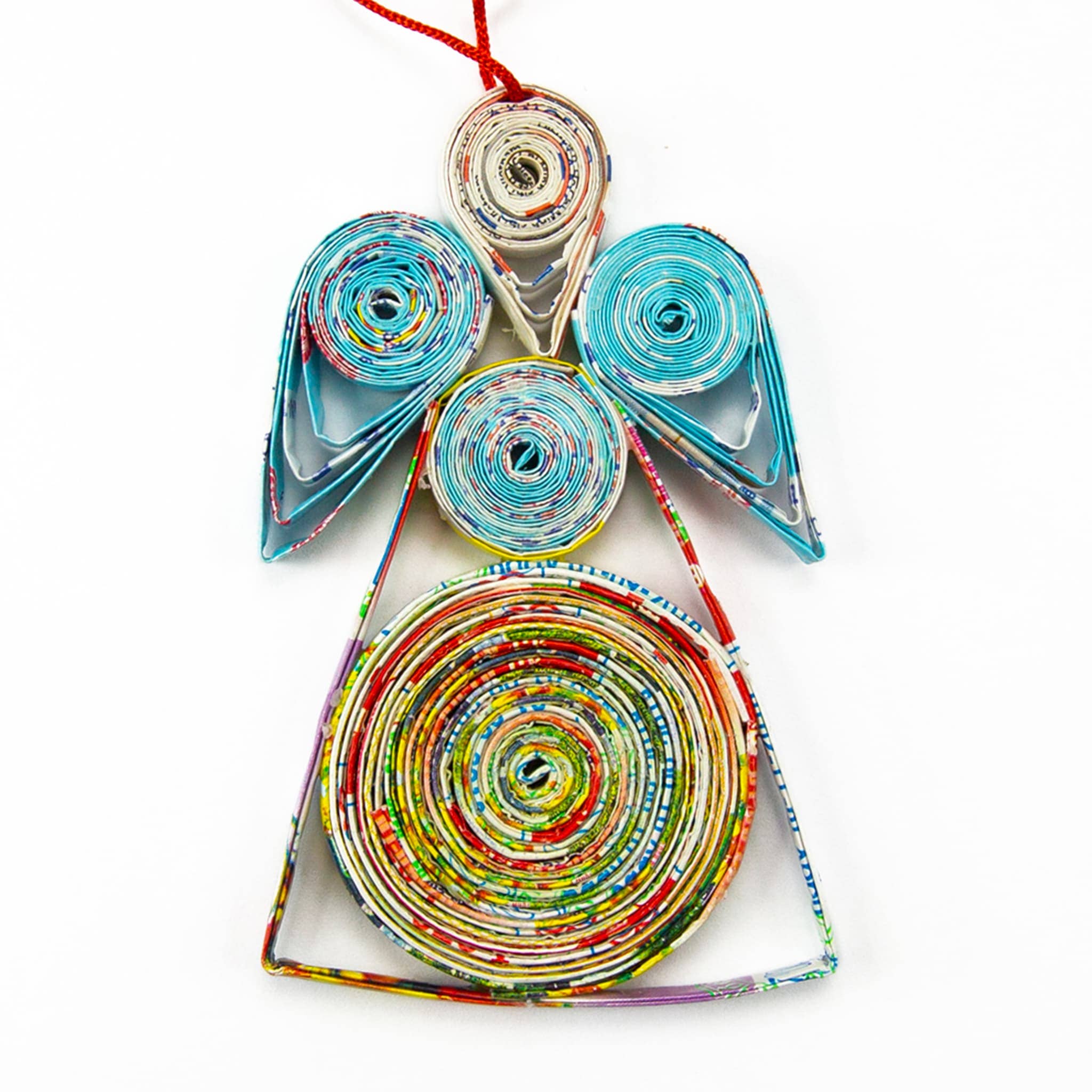 REECII – wholesale Prydnad – Ängel (Wings Down), handgjord återvunnet pappersprydnad0