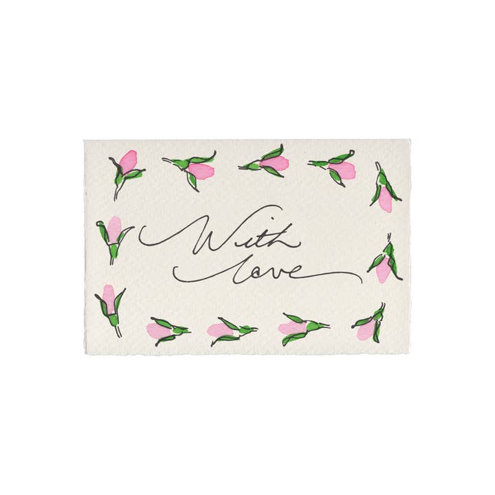 With Love (Rosebuds) Card for wholesale by Scribble & Daub
