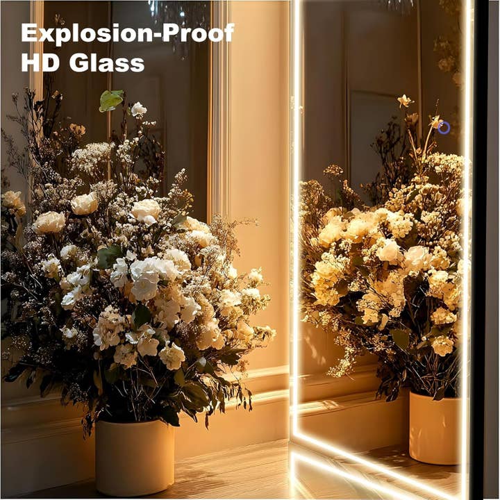 Arched Mirror Full Length with LED Light Stand for wholesale on Faire