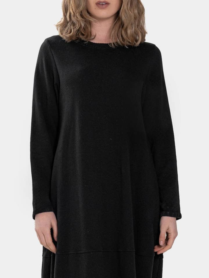 Baci & Amici Fashion - US Continental - Wholesale Dress - Women's - Knit Collar Midi Sweatshirt Dress26
