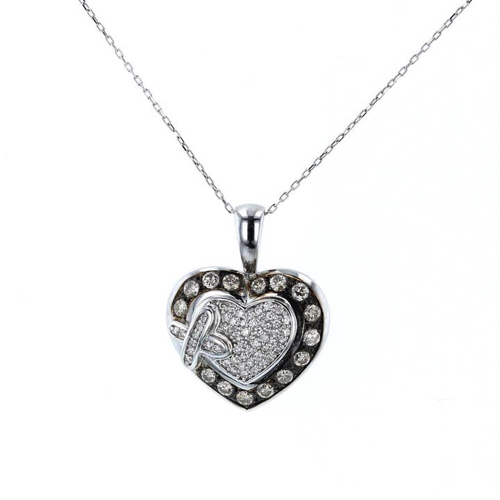 Puffed Diamond Heart Pendant for wholesale by NYMAN JEWELERS