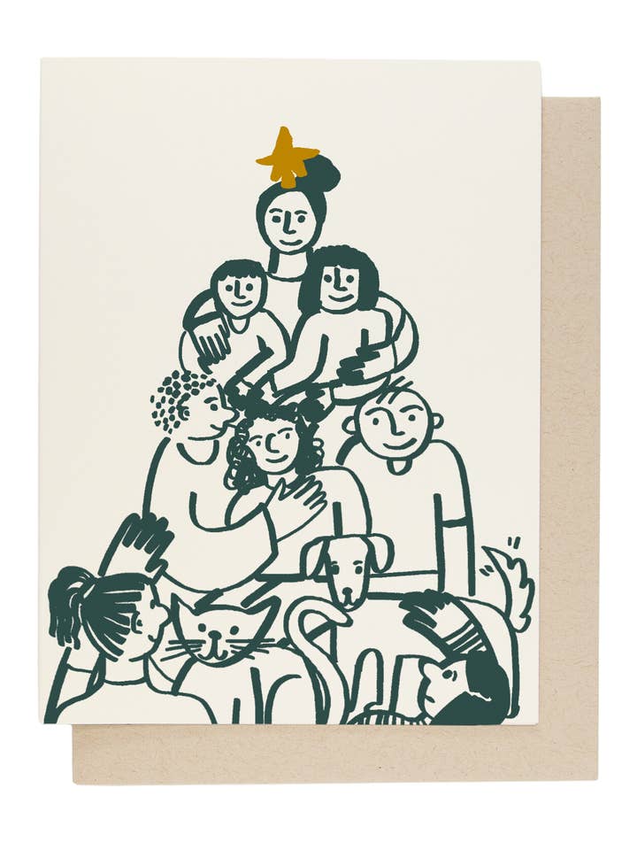 Tarjeta con forma de árbol genealógico elegido, paquete de 6 tarjetas para venta al por mayor de People I've Loved