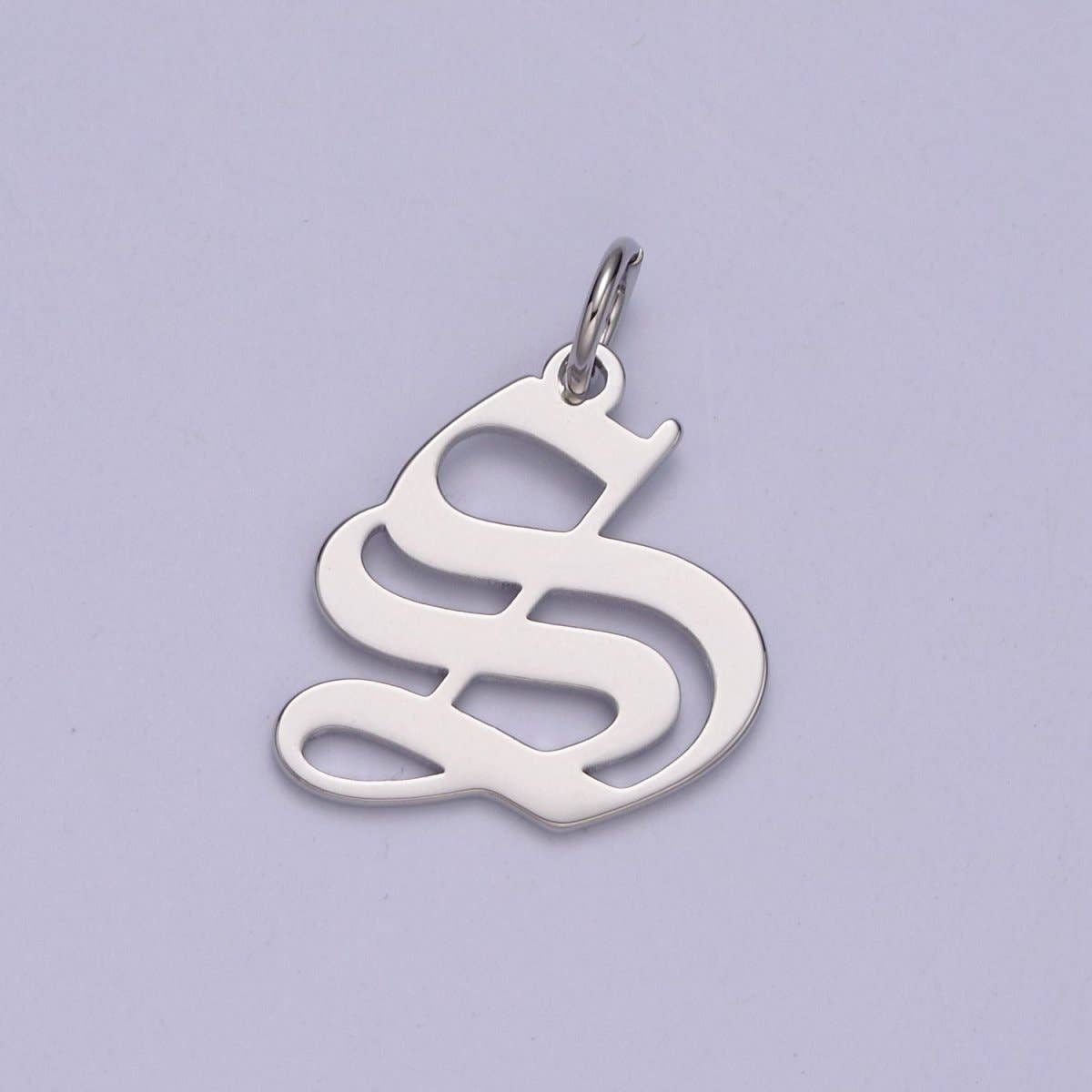 Aim Eternal - Wholesale Individual Charm/Pendant - Gothic Letter Charm, Alphabet Charm, Silver Letter Charm, 26 Letters Initial Charms Old English Letter Pendant A690~A70218