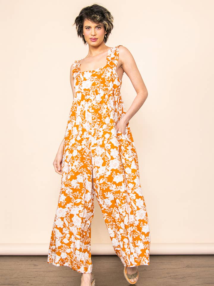 SALE! Ruffle Strap Back Detailed Wide Leg Jumper for wholesale by Elloh Collection