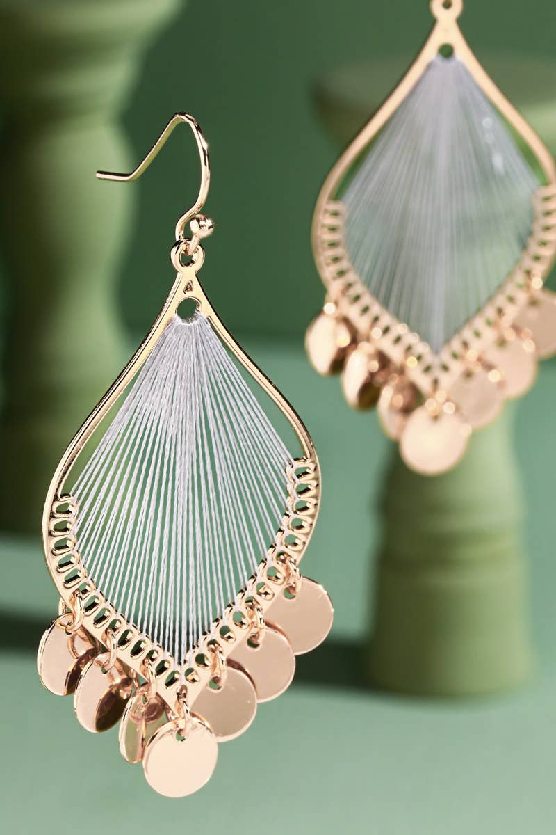 Urbanista - Vendita all'ingrosso Orecchini pendenti - Orecchini pendenti a forma di foglia con ciondoli3