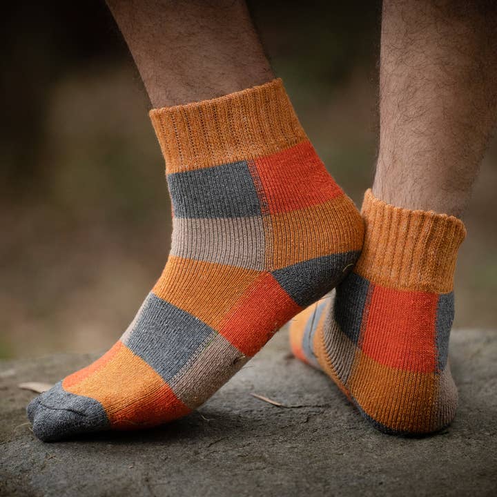Arya Clothing - Wholesale Socks – Women's - Organic Wool Socks - Orange4