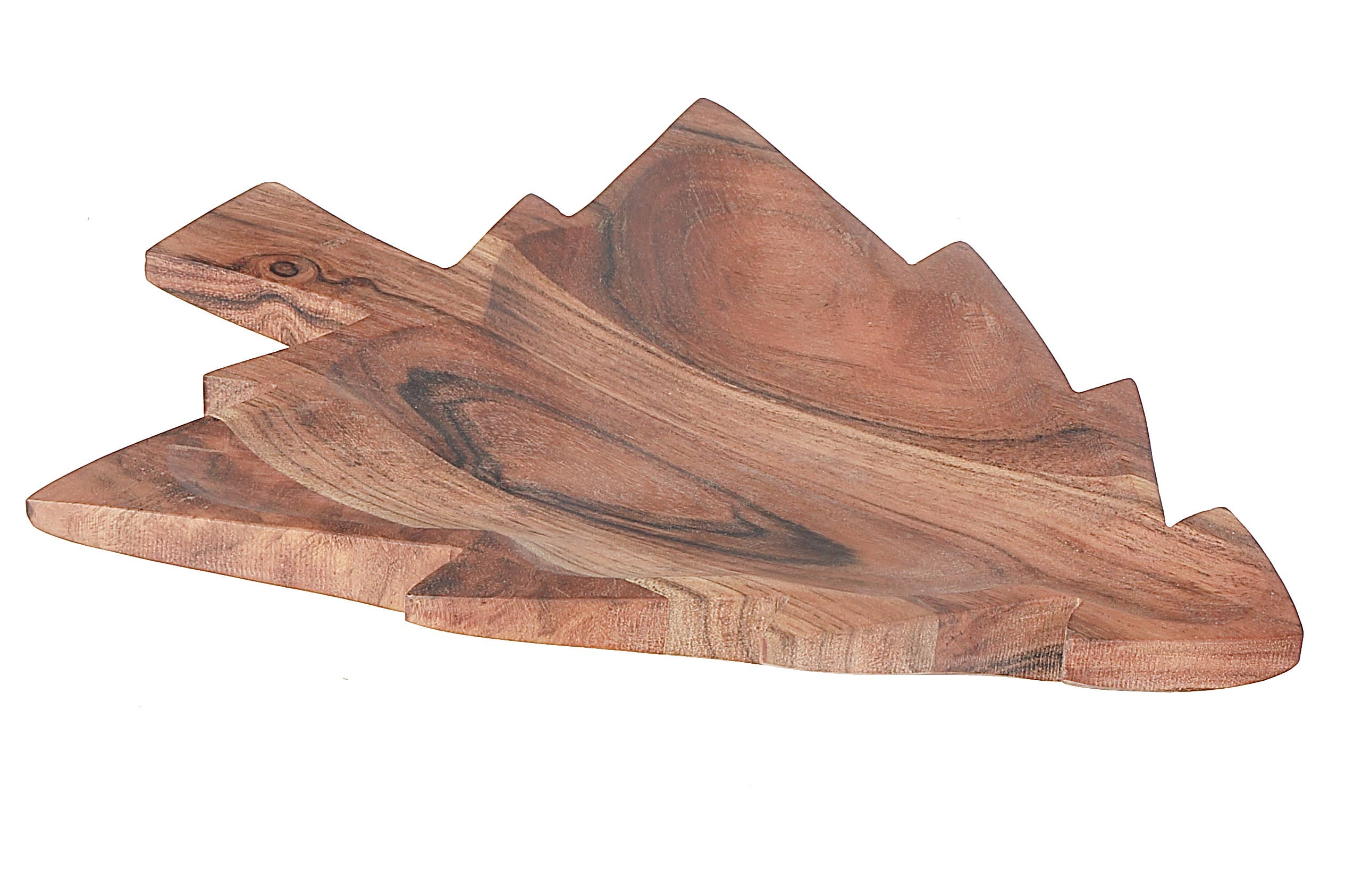 IH Casa Decor - Wholesale Decorative Plate/Dish/Bowl - ACACIA OILED WOODEN XMAS TREE DISH0
