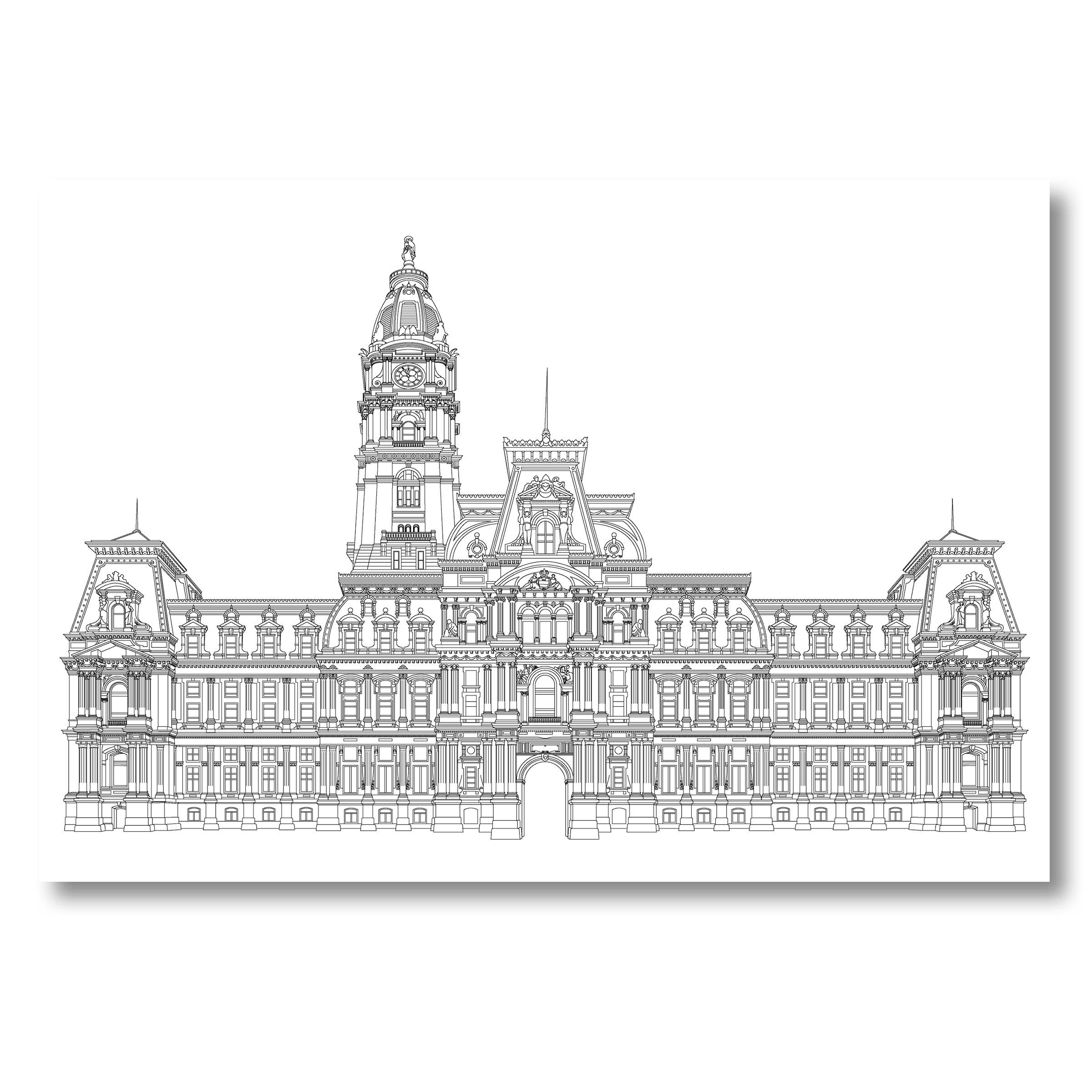 Color Our Town - Vente Livre de coloriage – adulte - Guide de coloriage Color Historic Philadelphia4