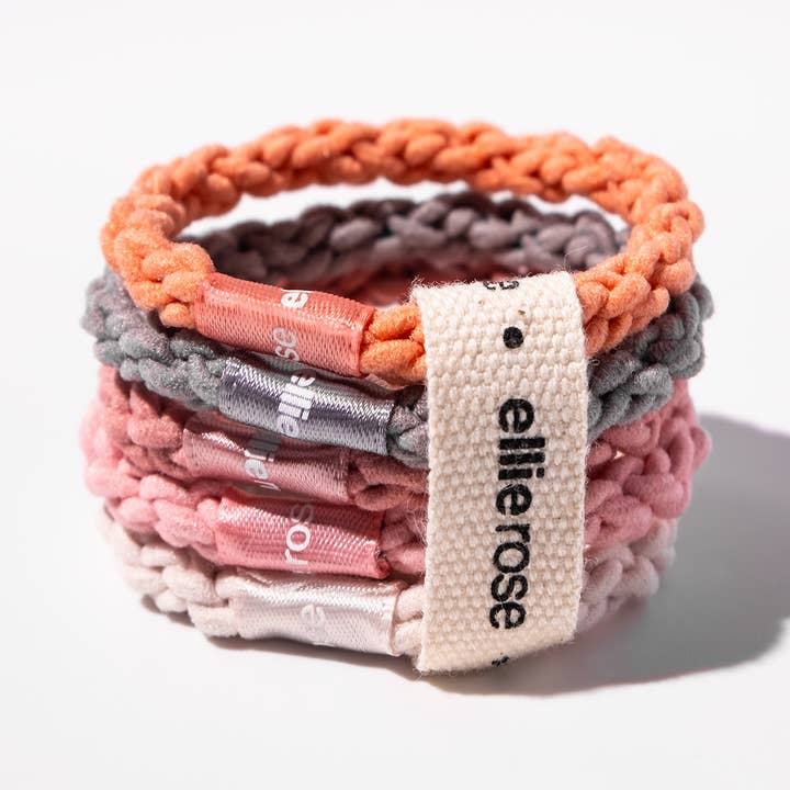 Braided Elastics - 5-Pack - Blush for wholesale by Ellie Rose
