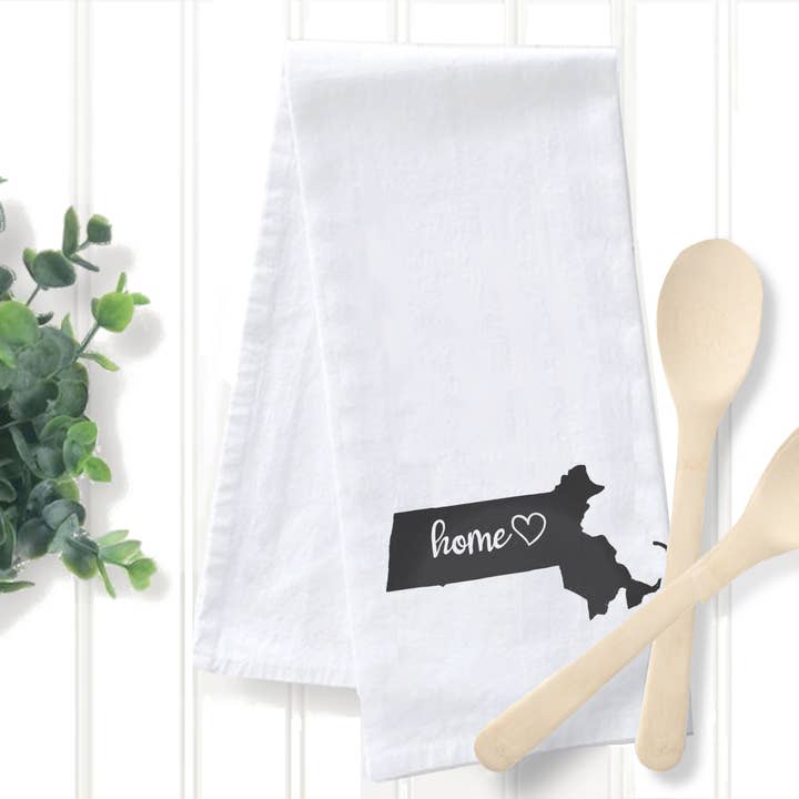 Tea Towel - Custom Home State Silhouette for wholesale by Peachy Pendants