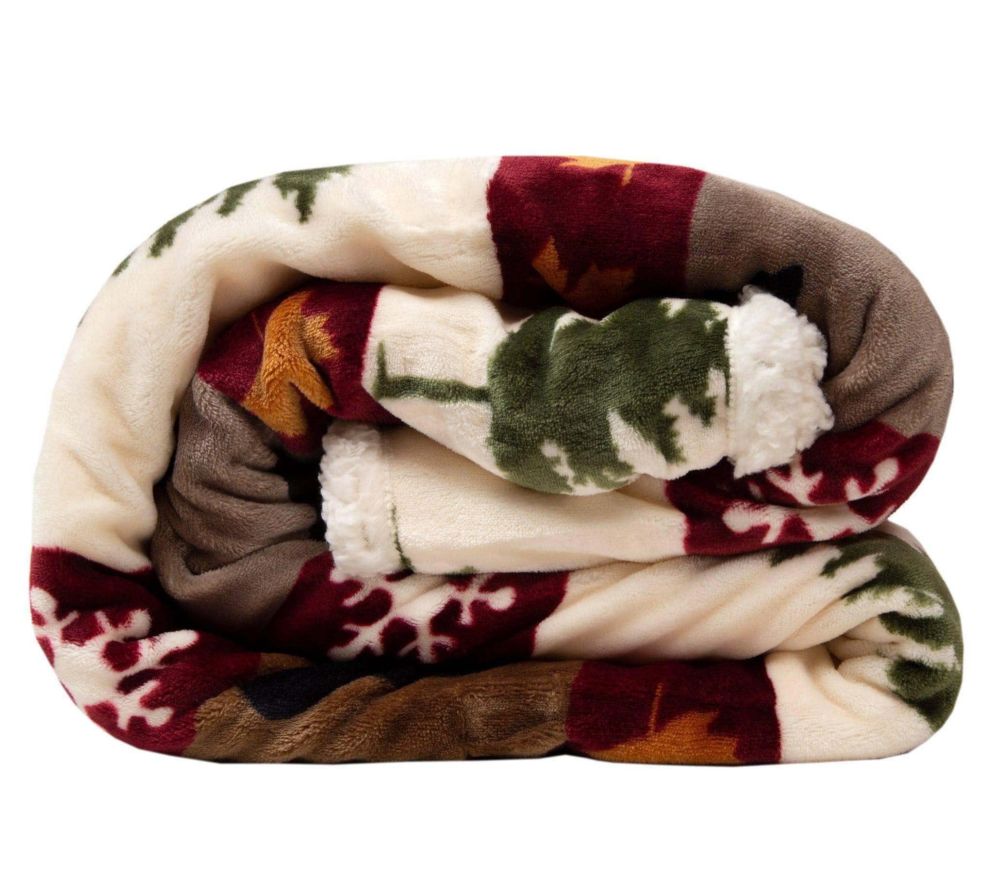 Linen Mart - Wholesale Throw blanket - Tall Pine Plush Fur Sherpa Borrego Fleece Throw Blanket1