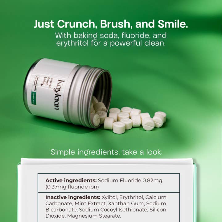 Kaylaan Toothpaste and Mouthwash Tablets - Wholesale Toothpaste - Fluoride Toothpaste Tablets | Mint | Refill
