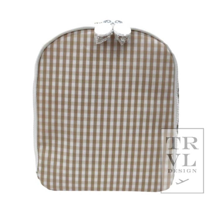 Bring It Lunch Bag - Gingham Khaki for wholesale by TRVL Design