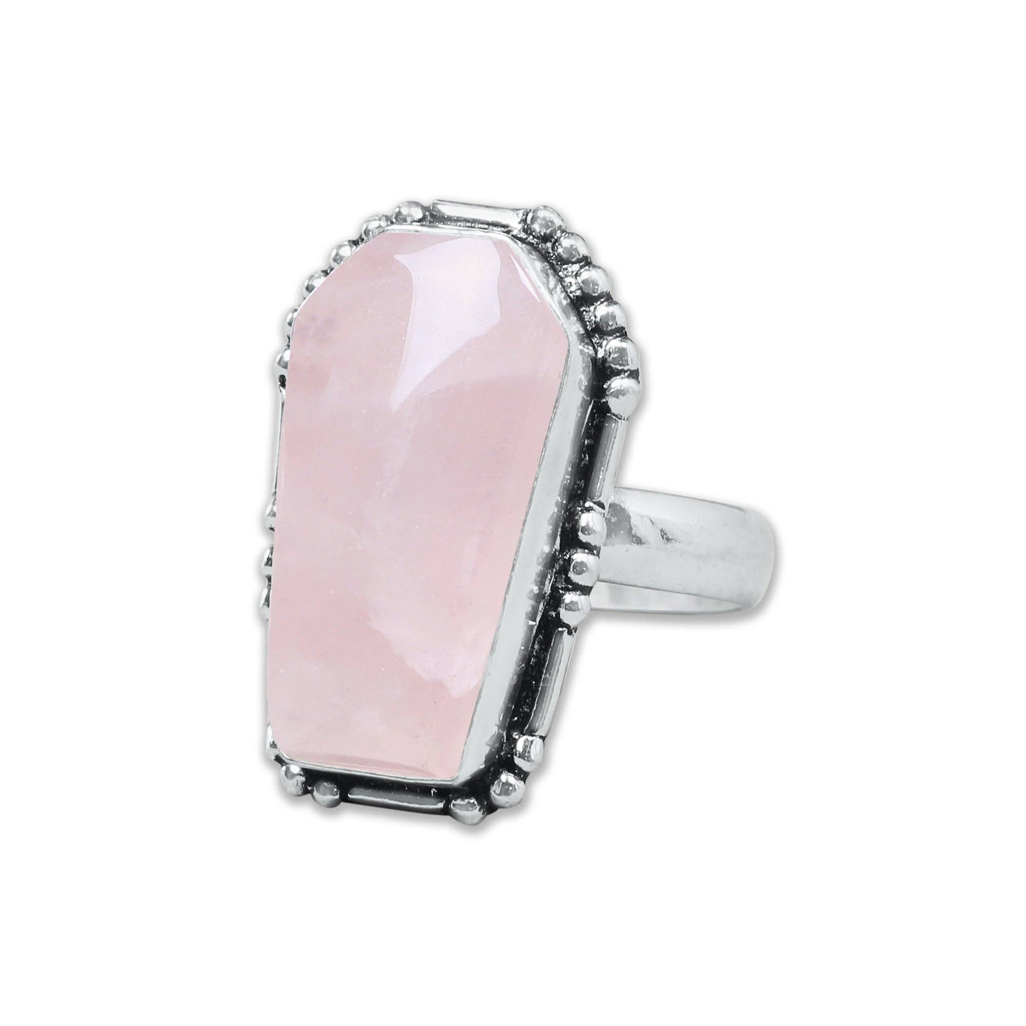 Handmade Jewels – wholesale Cocktail/Statement Ring – Hantverksmässiga kistformade statementringar – Blandade ädelstenar (US-storlekar 6–10, Ej justerbara)2