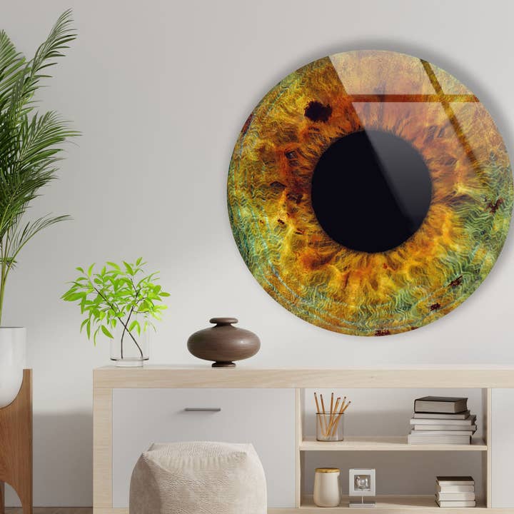 MyPhotostation - Vendita all'ingrosso Decorazione da parete 3D - Arte da parete in vetro temperato Eye Round5