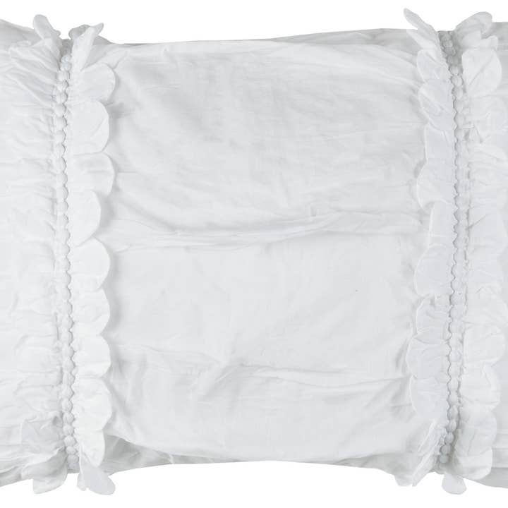 92" X 106") Couvre-lit en coton blanc pour la vente par HomeRoots