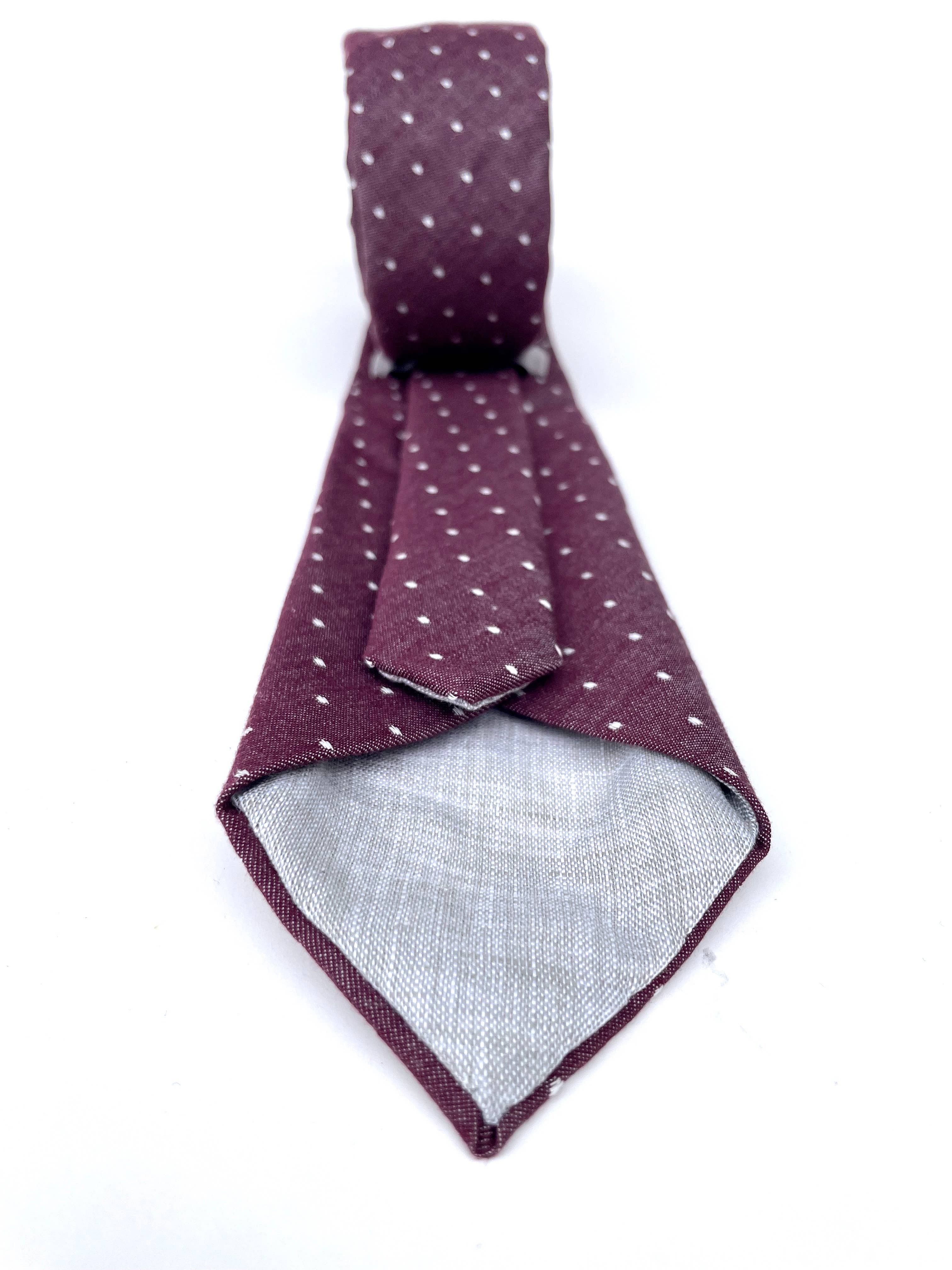 Lindsay Brook Designs - Wholesale Necktie - Men's - Maroon Dot Neck Tie2